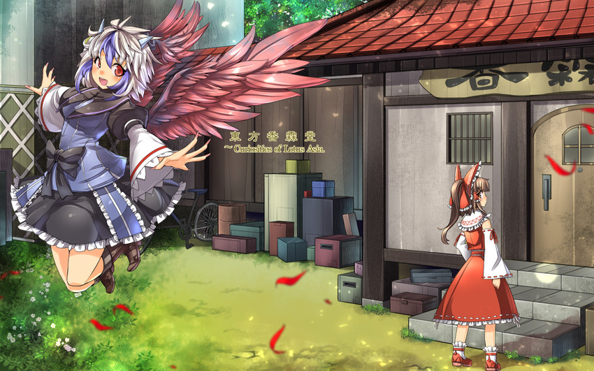 hakurei reimu and tokiko (touhou and 1 more) drawn by umigarasu_(kitsune1963)