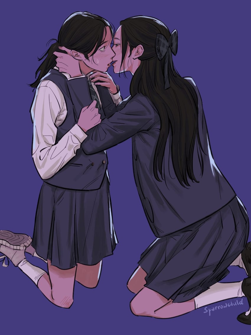 yoo je-i and woo seul-gi (friendly rivalry) drawn by sparr0wchild