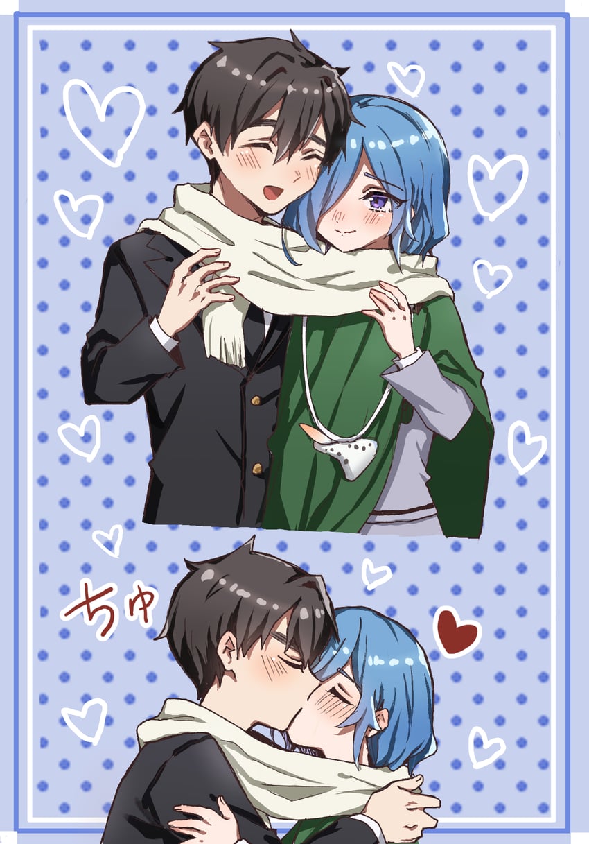 aijou rentarou and nakaji uto (kimi no koto ga dai dai dai dai daisuki na 100-nin no kanojo) drawn by hiiro_(kiiro_ex)