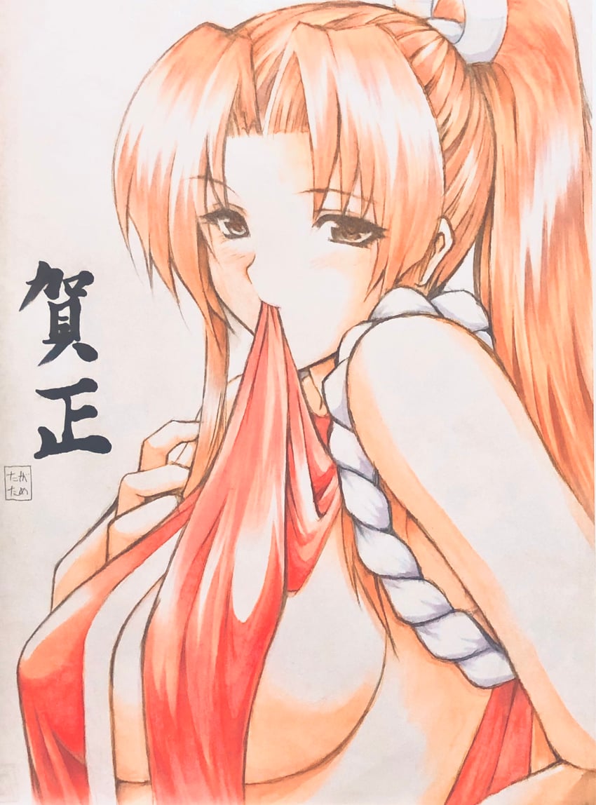 shiranui mai (the king of fighters and 1 more) drawn by tagatamest