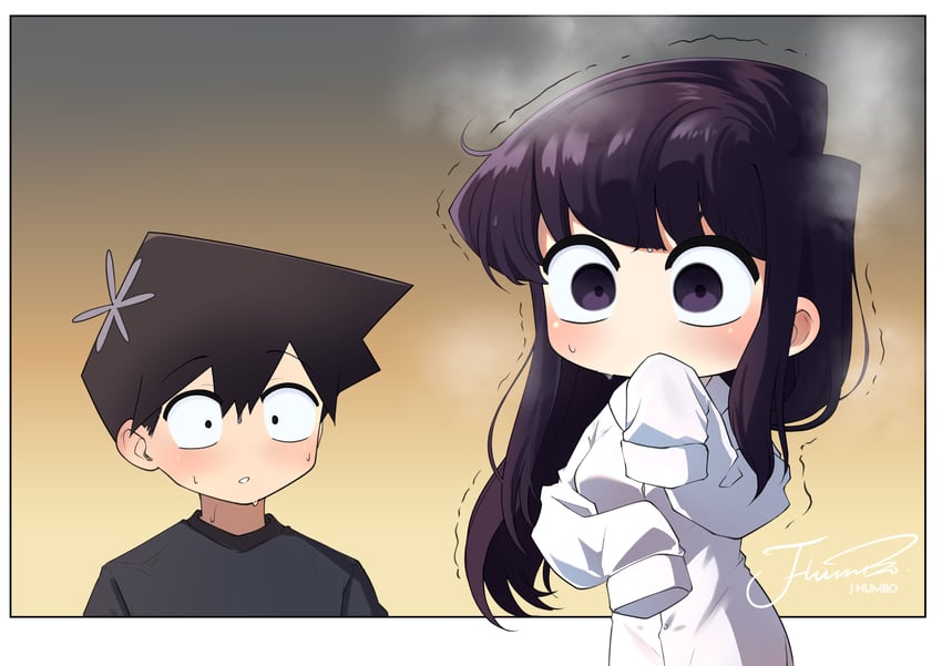 komi shouko and tadano hitohito (komi-san wa komyushou desu) drawn by j_humbo