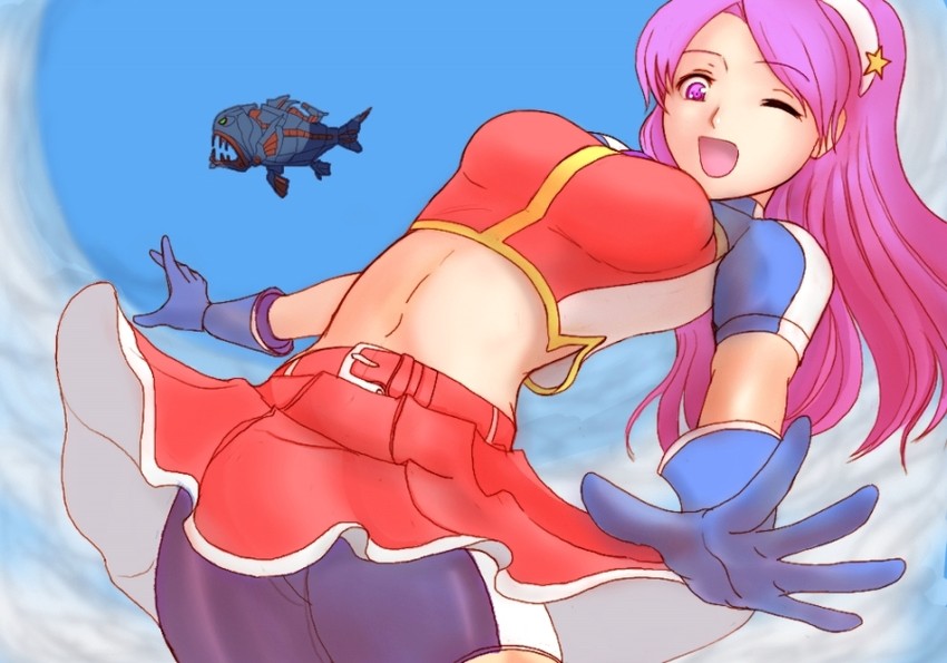 asamiya athena and storm causer (the king of fighters and 3 more) drawn by 0109cartoon-bandits