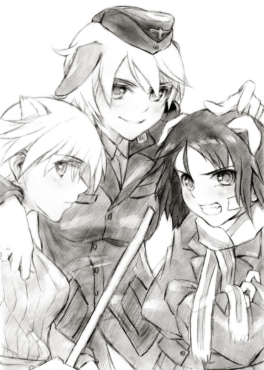 nikka edvardine katajainen, kanno naoe, and waltrud krupinski (world witches series and 1 more) drawn by kisetsu