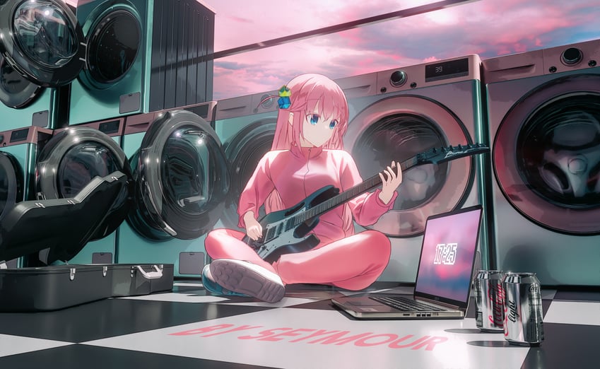 gotoh hitori (bocchi the rock!) drawn by seymour_(sai_lu_er)