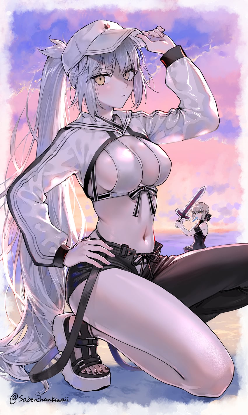 artoria pendragon, jeanne d'arc alter, saber alter, and artoria caster (fate and 1 more) drawn by nipi27