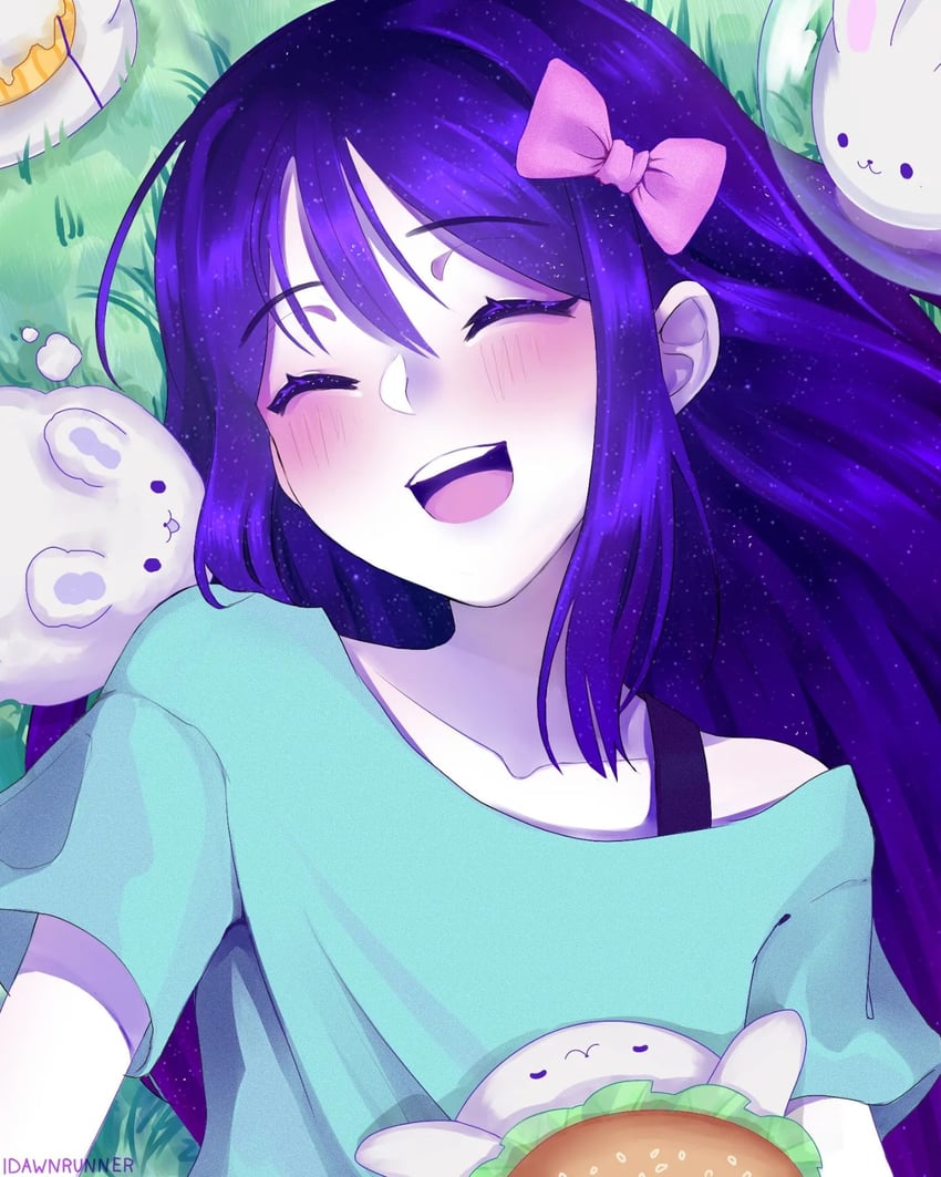 aubrey, forest bunny, cupcake bunny, space bunny, and bun bunny (omori) drawn by idawnrunner