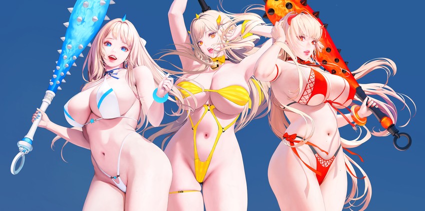 anis, rapi, and neon (goddess of victory: nikke) drawn by hyulla