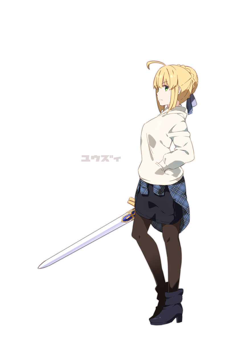 artoria pendragon and saber (fate and 2 more) drawn by yuuzii