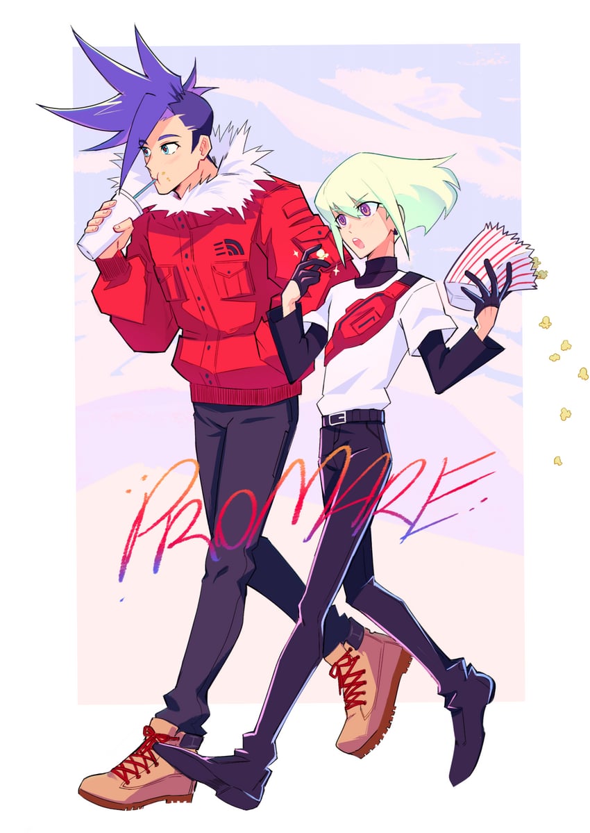 lio fotia and galo thymos (promare) drawn by msnzk-04