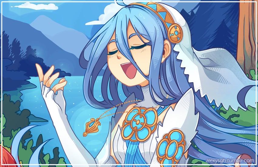azura (fire emblem and 1 more) drawn by sandragh