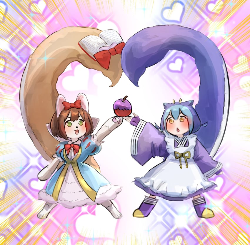 laundry dragonmaid and fairy tail snow (yu-gi-oh!) drawn by hatano_kiyoshi
