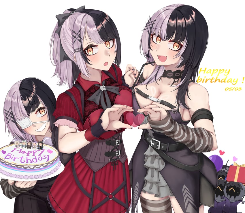 shiori novella, nerissa ravencroft, fuwawa abyssgard, mococo abyssgard, koseki bijou, and 1 more (hololive and 1 more) drawn by mmneko