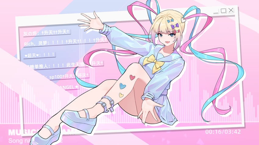 chouzetsusaikawa tenshi-chan (needy girl overdose) drawn by hu_shan.