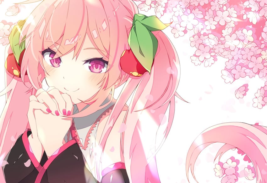 hatsune miku and sakura miku (vocaloid) drawn by ryuuga_sazanami