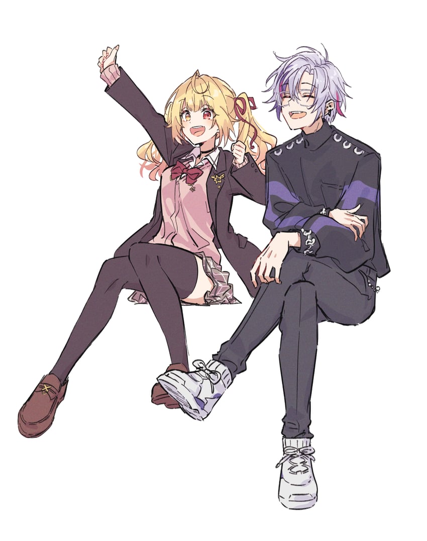 hoshikawa sara and fuwa minato (nijisanji) drawn by talunilu_uu3