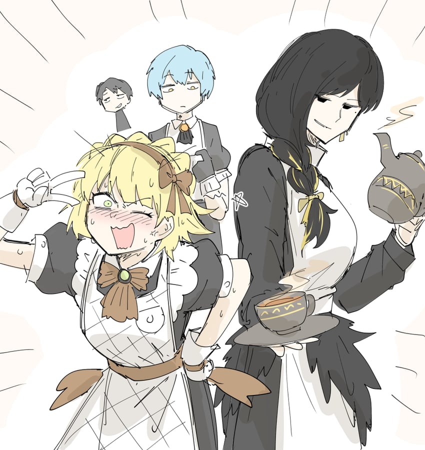 angela, roland, binah, and tiphereth a (project moon and 1 more) drawn by kankan33333