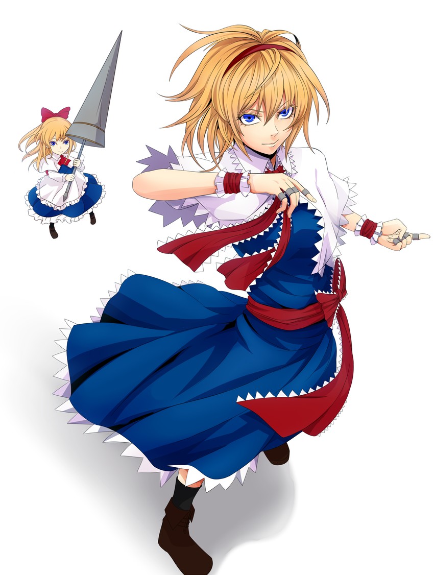 alice margatroid and shanghai doll (touhou) drawn by kazabana_fuuka