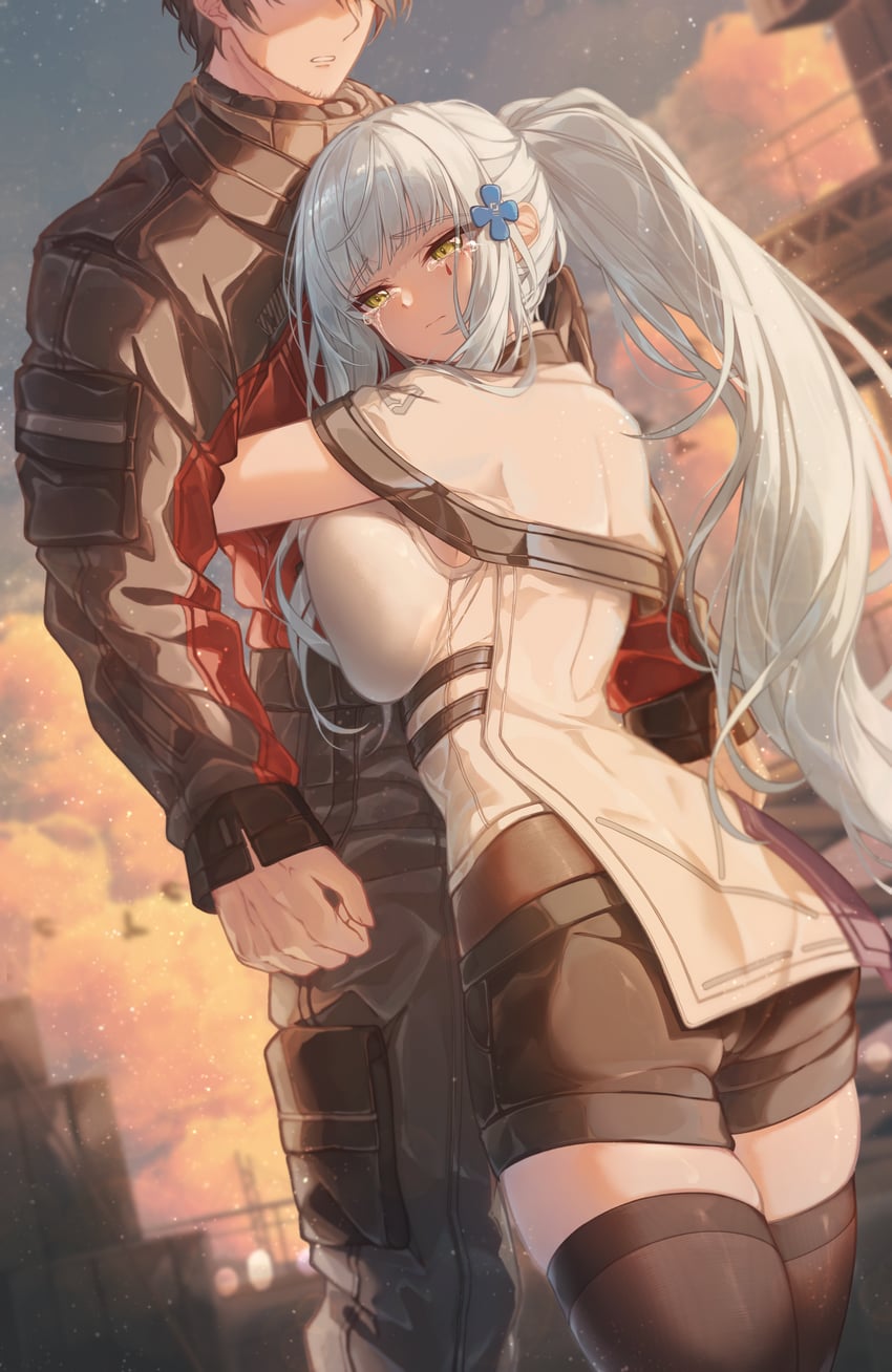 hk416, commander, and klukai (girls' frontline and 1 more) drawn by blitz_predator