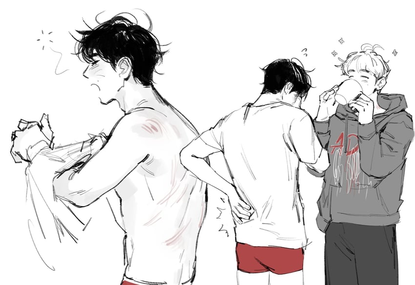 sung han-bin and zhang hao (real life and 1 more) drawn by haotmeal