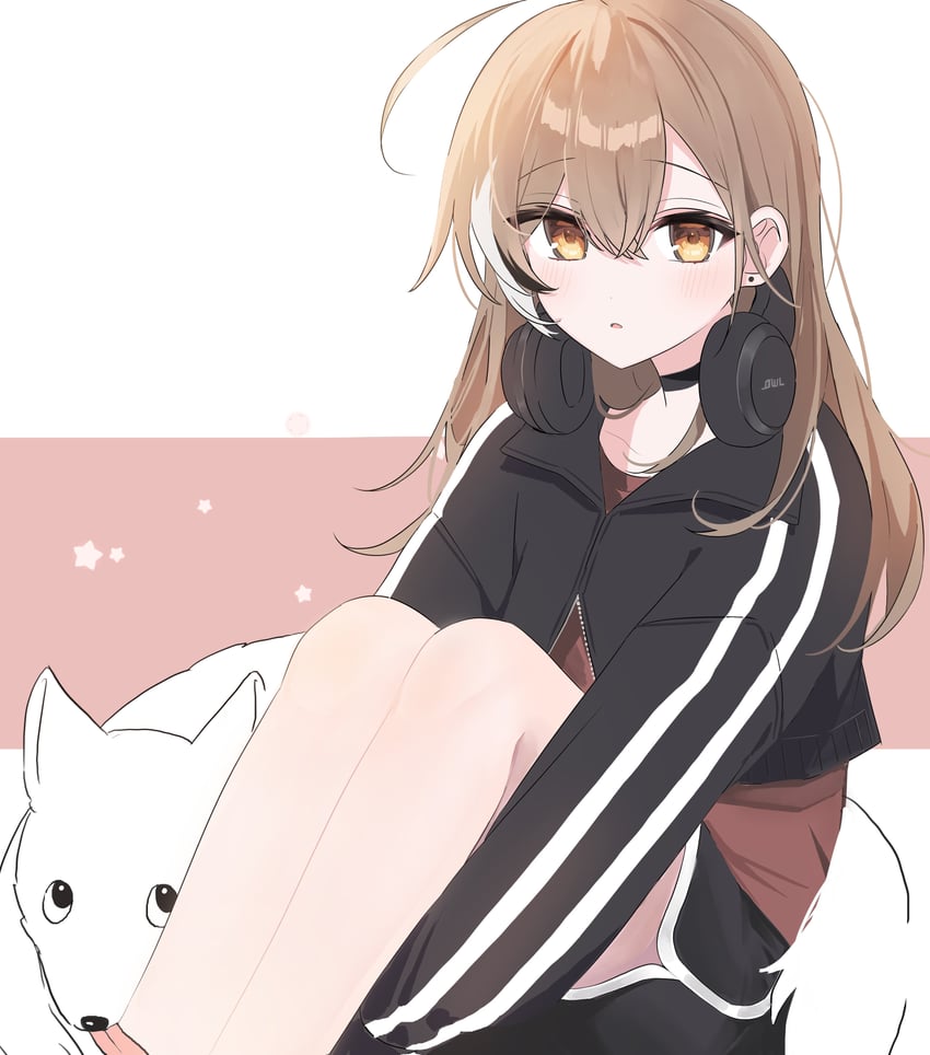 nanashi mumei and animal (hololive and 1 more) drawn by xx_tk9