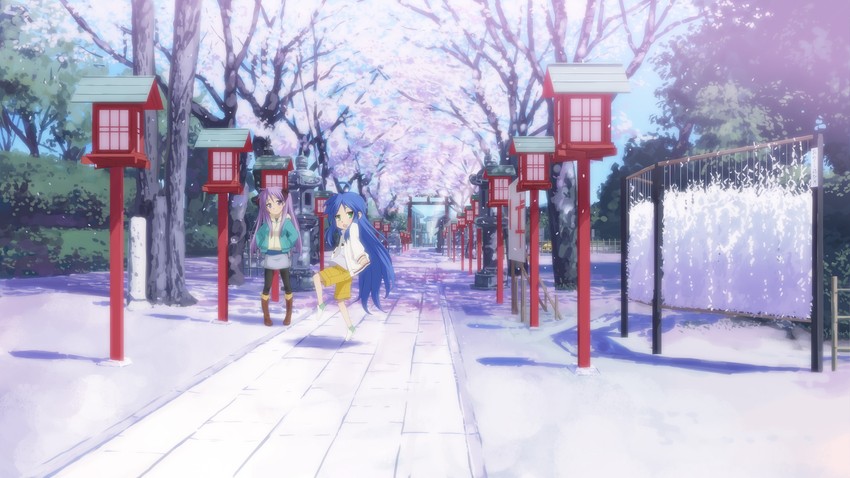 hiiragi kagami and izumi konata (lucky star) drawn by eunos