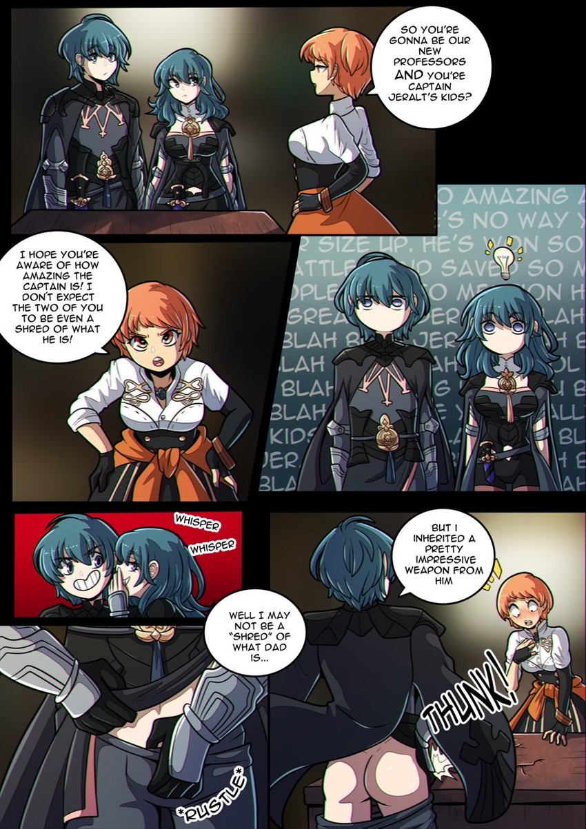 female byleth, male byleth, and leonie pinelli (fire emblem and 1 more) drawn by kinkymation