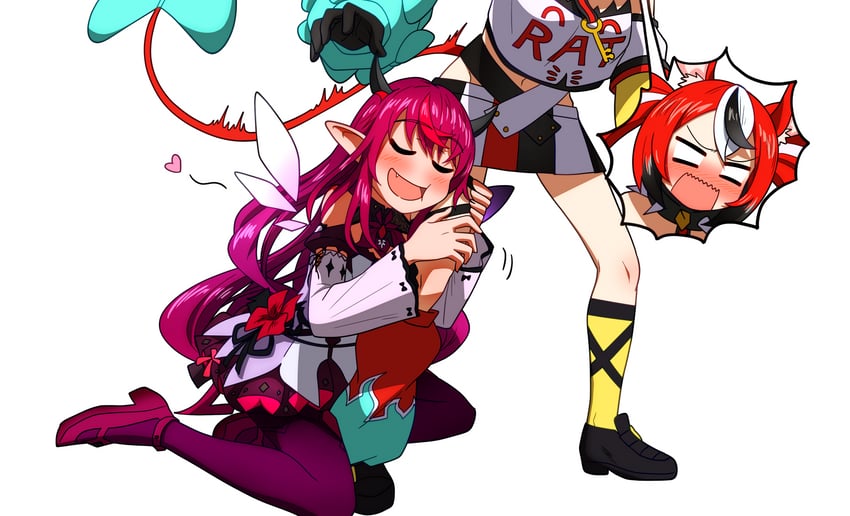 hakos baelz and irys (hololive and 1 more) drawn by ddolbang