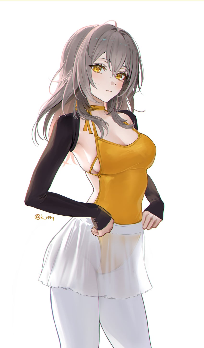 trailblazer and stelle (honkai and 1 more) drawn by rity