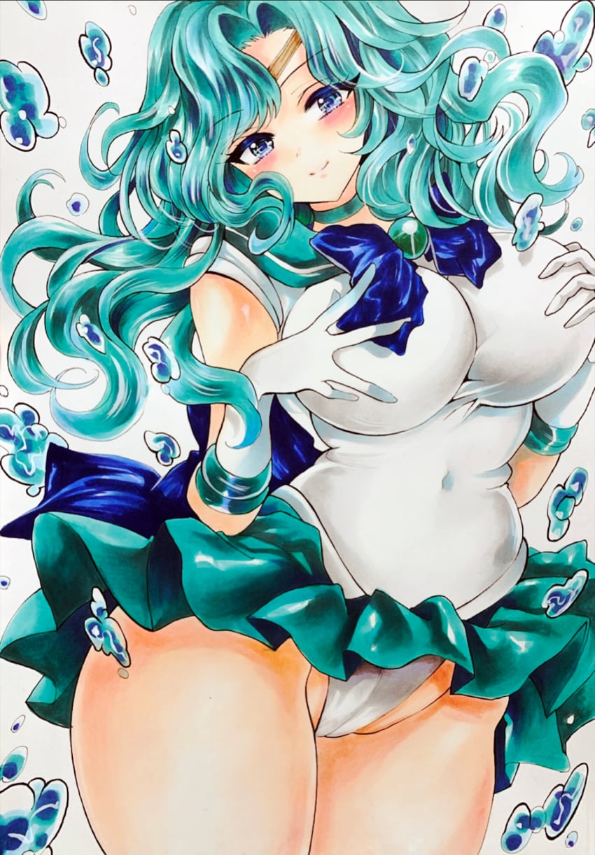 kaiou michiru and sailor neptune (bishoujo senshi sailor moon) drawn by twobee