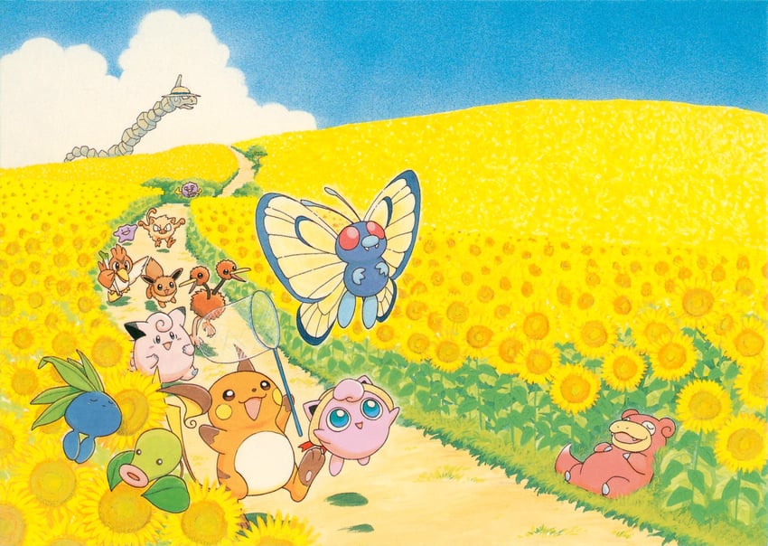 jigglypuff, raichu, ditto, clefairy, oddish, and 8 more (pokemon) drawn by fukuyama_keiko