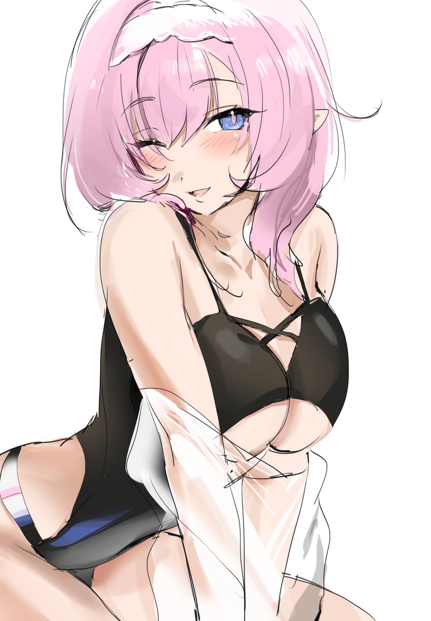 elysia (honkai and 1 more) drawn by saki_(remainaddd)