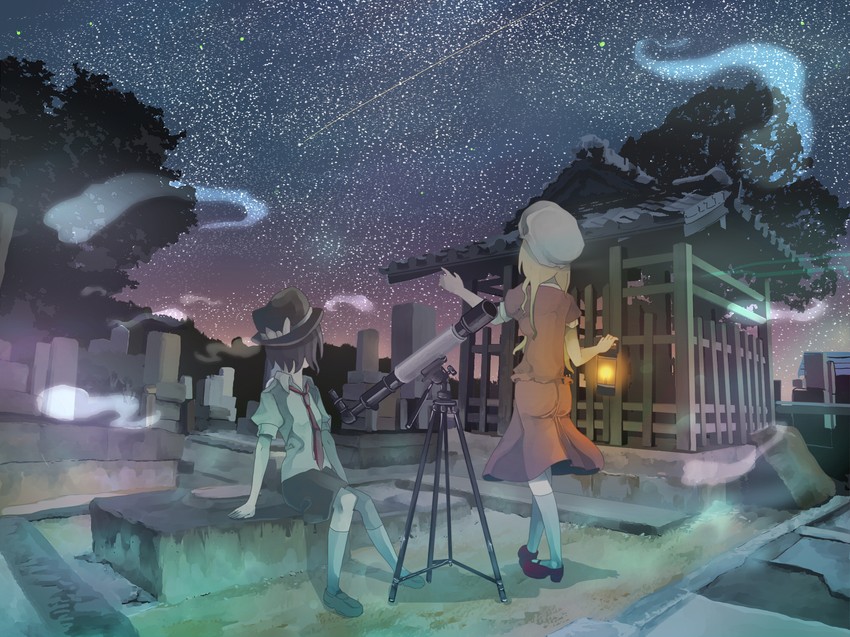 usami renko and maribel hearn (touhou) drawn by tokoroten_(hmmuk)