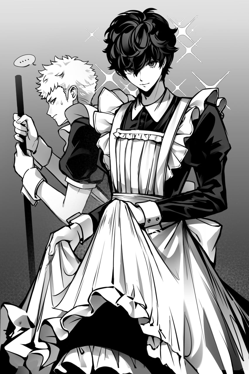 amamiya ren and sakamoto ryuuji (persona and 1 more) drawn by mu6051718