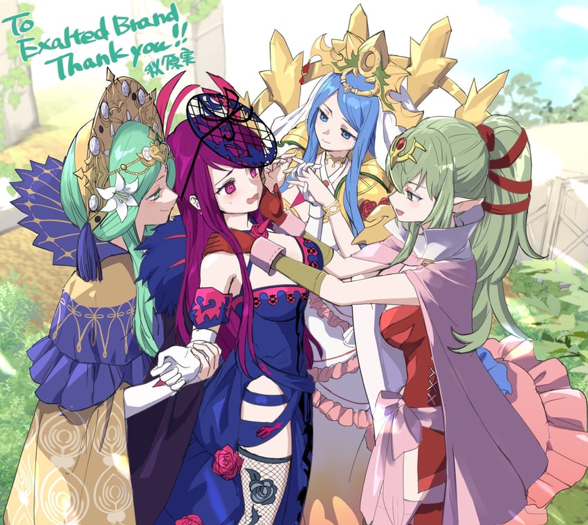 tiki, rhea, ivy, and lumera (fire emblem and 3 more) drawn by minorudonguri