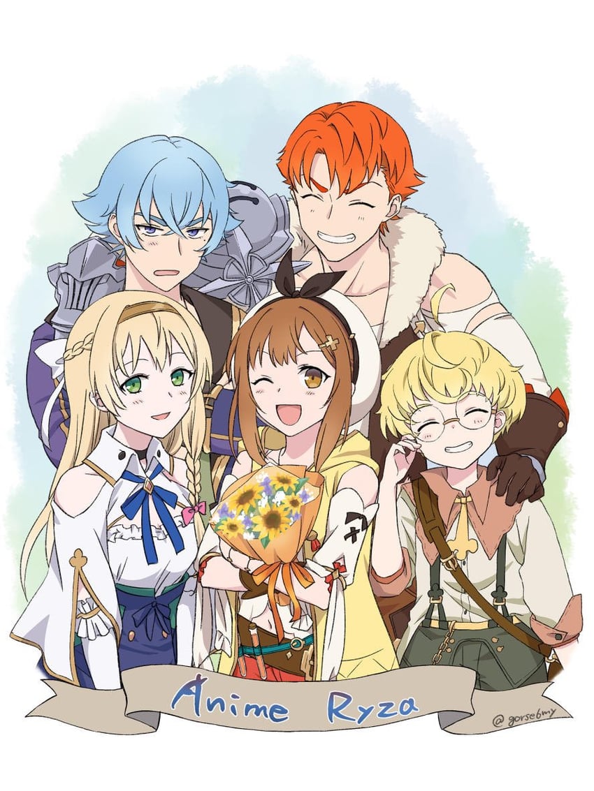 reisalin stout, klaudia valentz, lent marslink, tao mongarten, and bos brunnen (atelier and 2 more) drawn by hari_(gorse6my)
