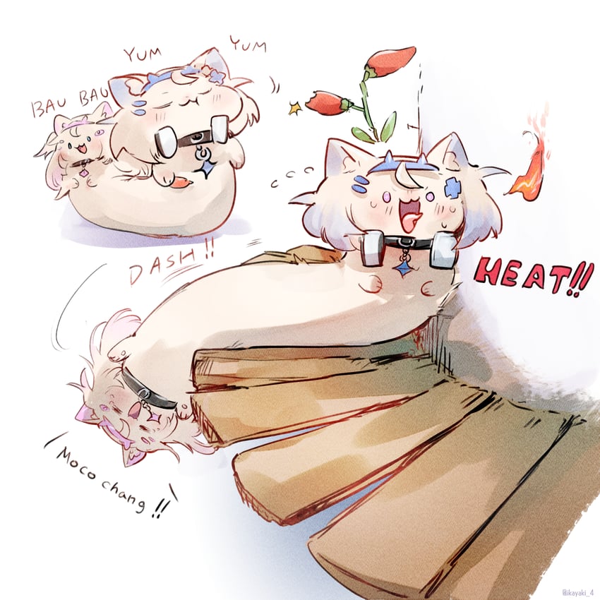 fuwawa abyssgard and mococo abyssgard (hololive and 2 more) drawn by ikayaki_(ikayaki4)