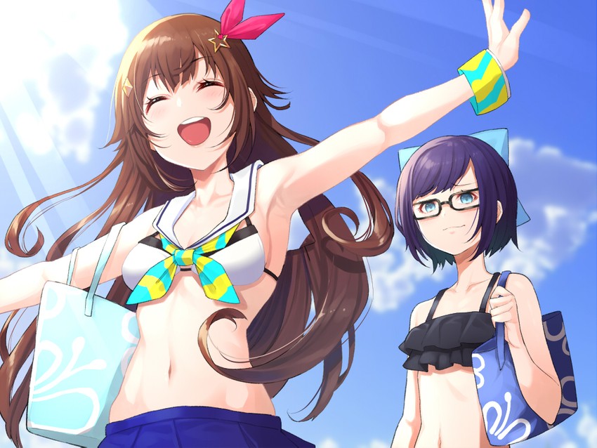tokino sora and a-chan (hololive) drawn by mikan_(chipstar182)