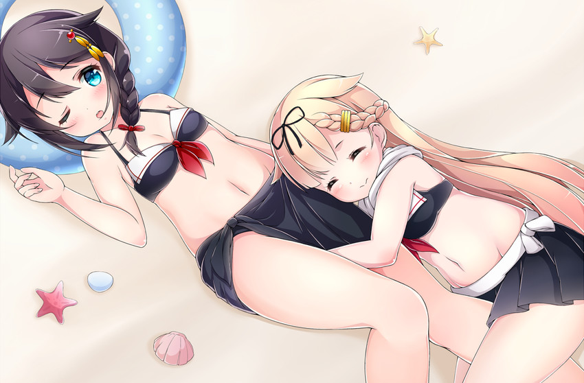 shigure, yuudachi, shigure kai ni, and yuudachi kai ni (kantai collection) drawn by shiromisoaji