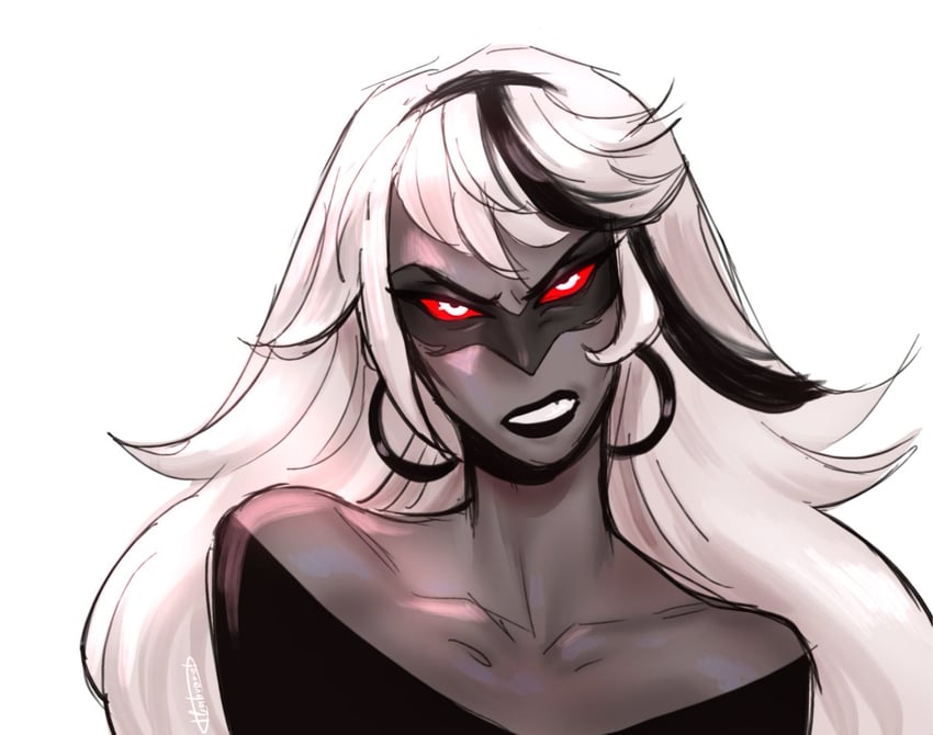 carmilla carmine (hazbin hotel) drawn by 4lienbrainrot