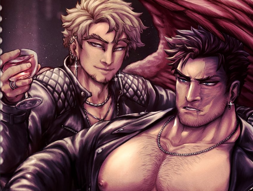 endeavor and hawks (boku no hero academia) drawn by serpentin_art