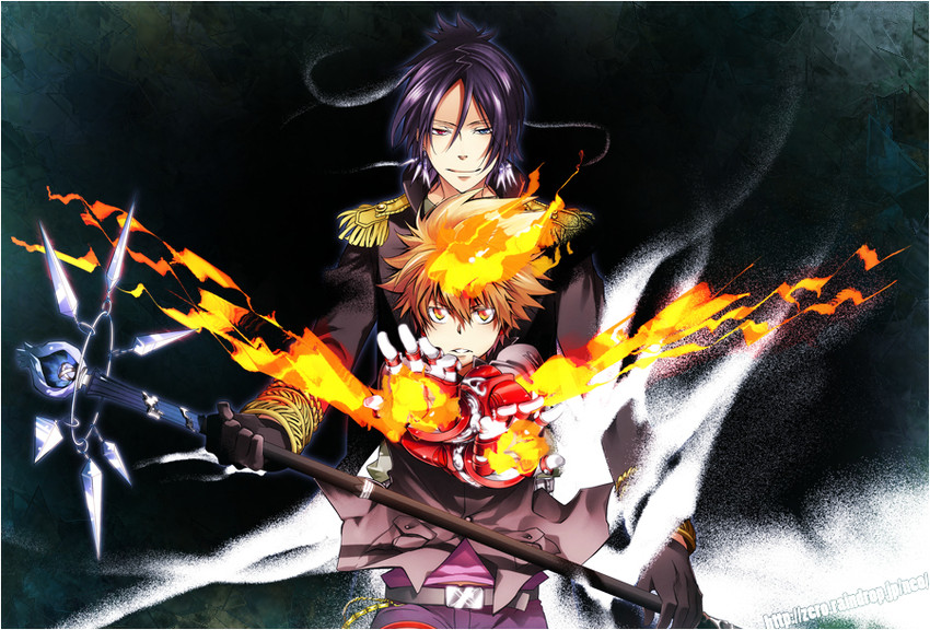 sawada tsunayoshi and rokudou mukuro (katekyo hitman reborn!) drawn by yun_(neo)