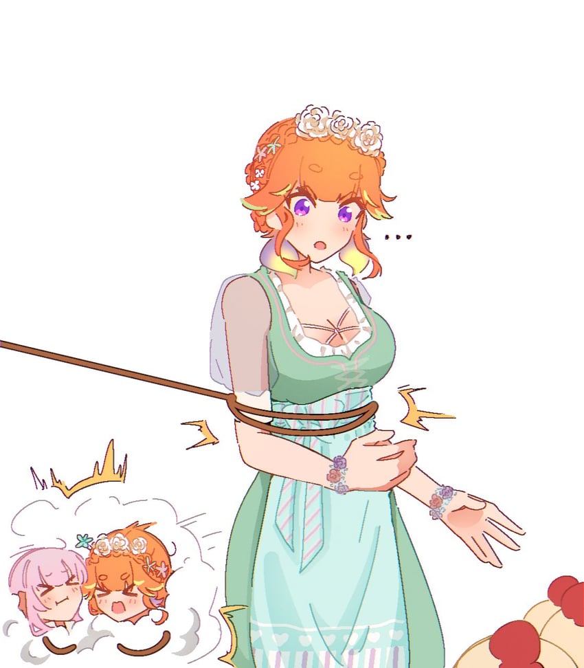 mori calliope, takanashi kiara, and kfp employee (hololive and 1 more) drawn by hyurisaki