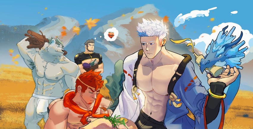 master, kong, grancy, and bernard (gyee) drawn by stc_kw