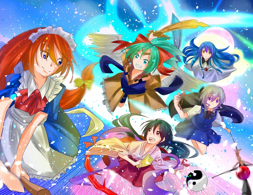 vivit, muse, yuitia, icarus, sakurasaki hirano, and 1 more (seihou) drawn by shometsu-kei_no_teruru