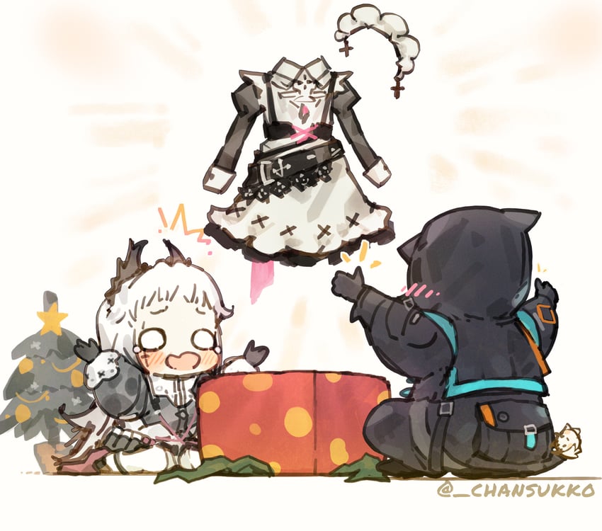 doctor and irene (arknights and 1 more) drawn by oetchi