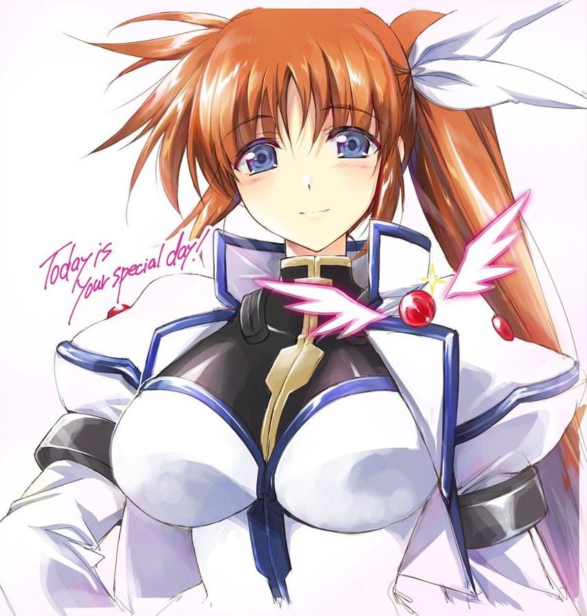 takamachi nanoha and raising heart (lyrical nanoha and 1 more) drawn by higa_yukari