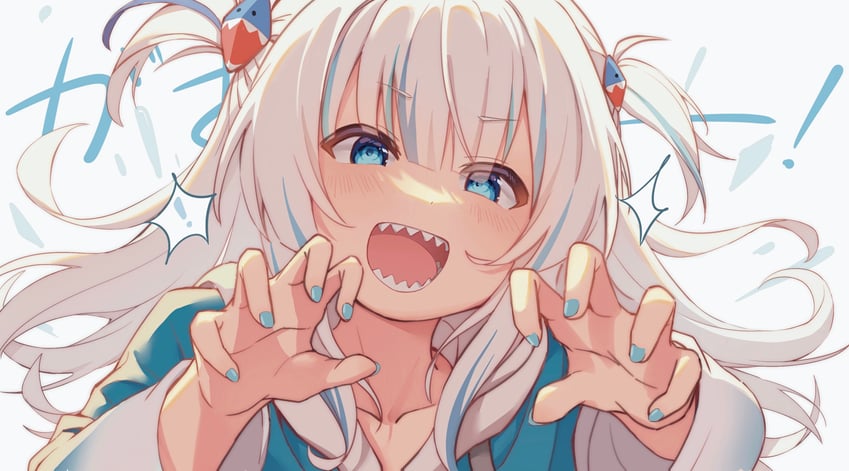 gawr gura (hololive and 1 more) drawn by tazaki_yokka