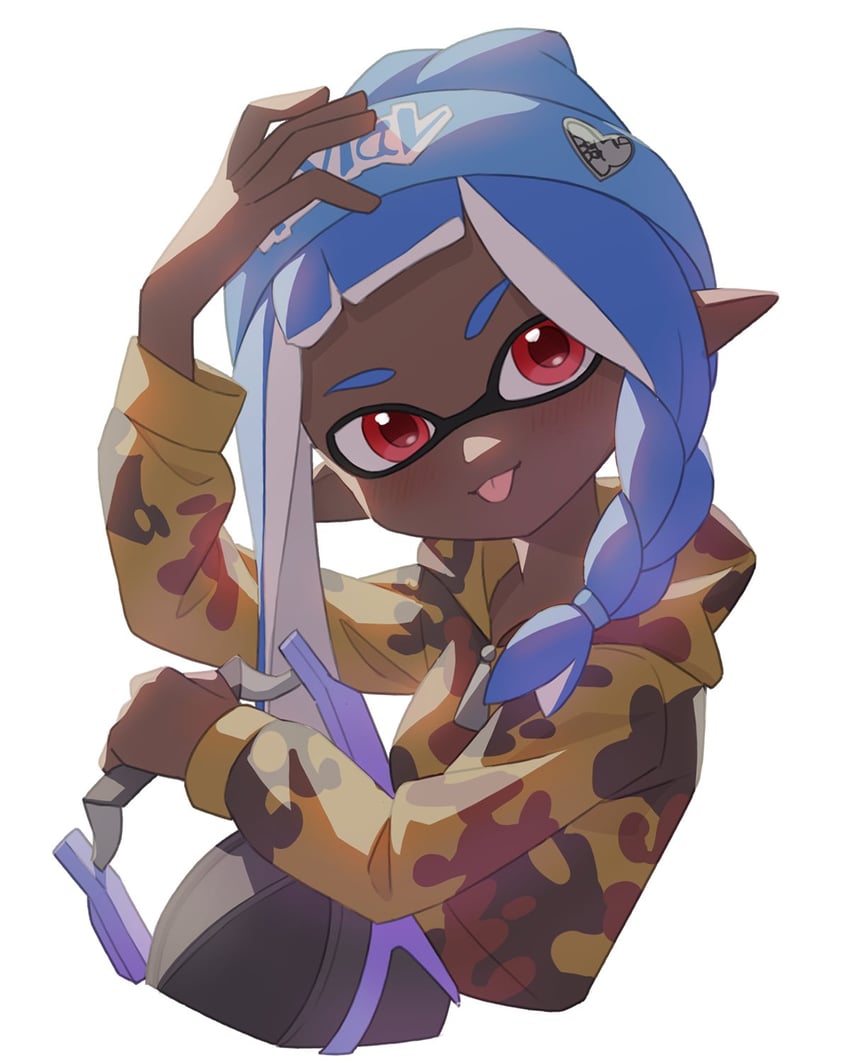 inkling player character and inkling girl (splatoon and 1 more) drawn by gakusei_noa