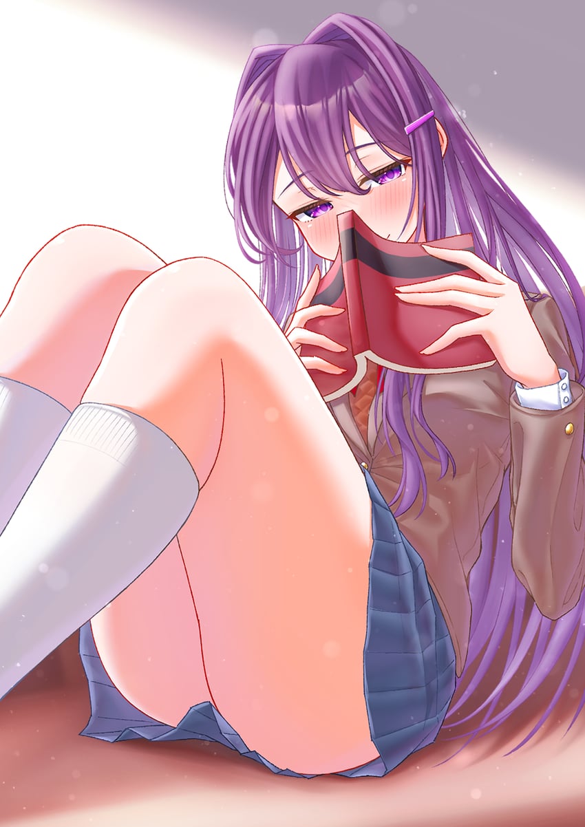 yuri (doki doki literature club) drawn by minori_13101