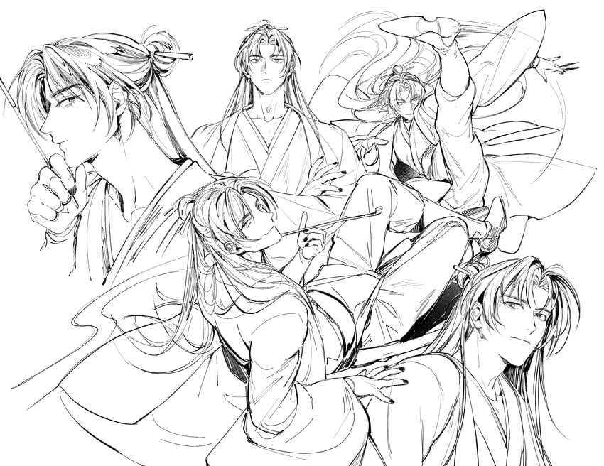 tang bo (return of the mount hua sect) drawn by emuro_gemini
